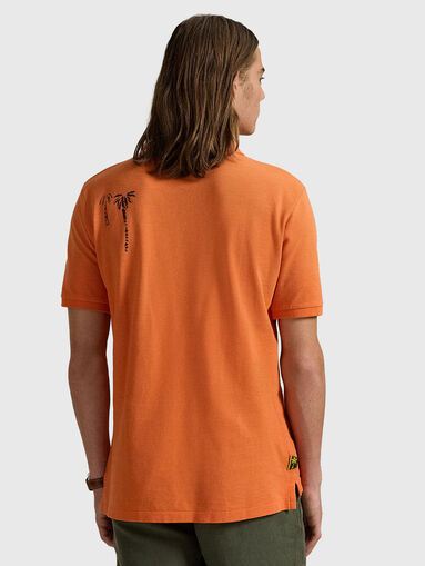Cotton polo shirt with print - 3