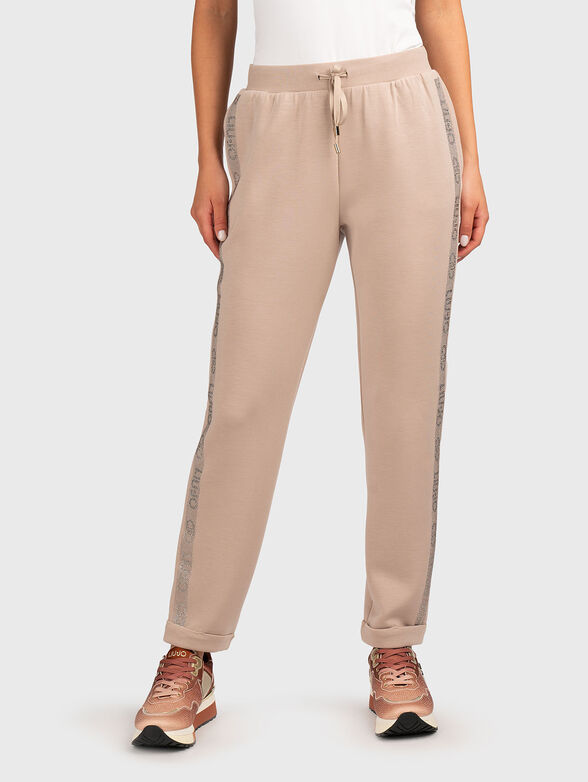 Sports pants with rhinestones - 1