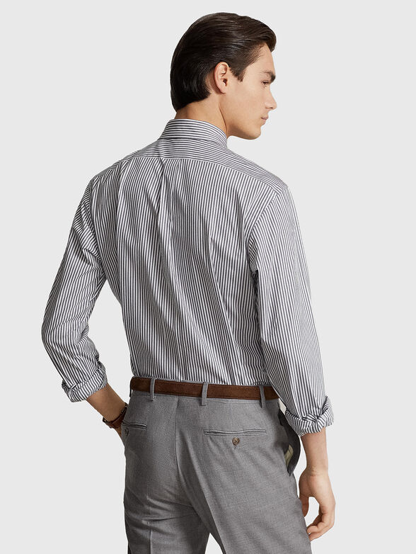 Sriped shirt with logo detail  - 3