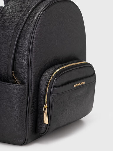 Black leather backpack - 5