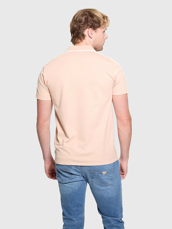 Black cotton polo shirt with details - 3