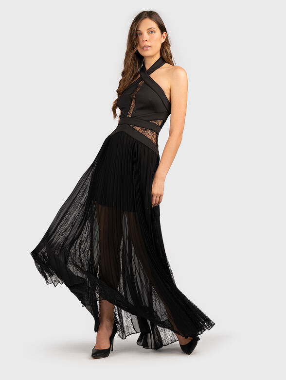 HARTLEY black dress with lace details - 6