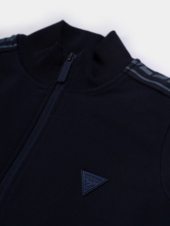 Navy sweatshirt with logo detail - 3