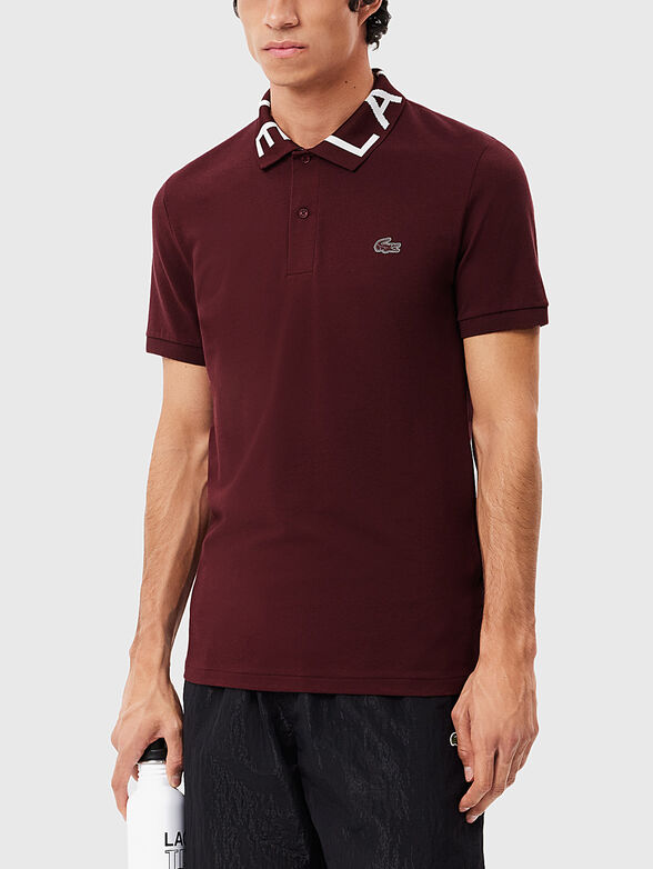 Polo shirt with accent collar  - 1