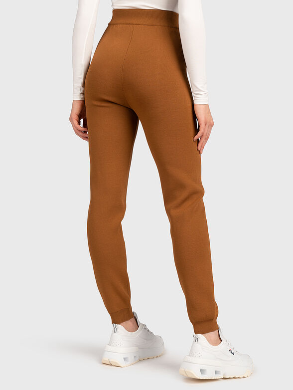 TARAZONA brown sports trousers with high waist - 2