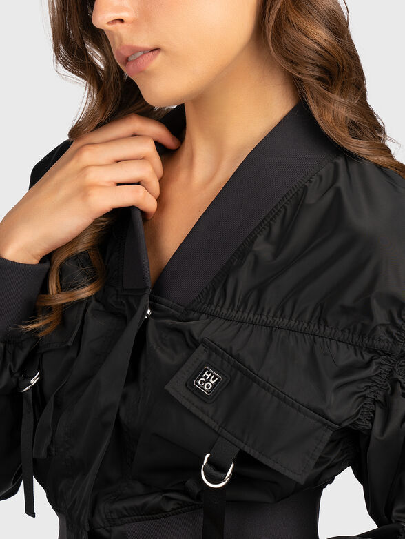 Bomber jacket with accent pockets - 4