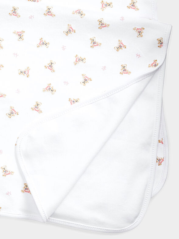 White blanket with Polo Bear logo print - 2