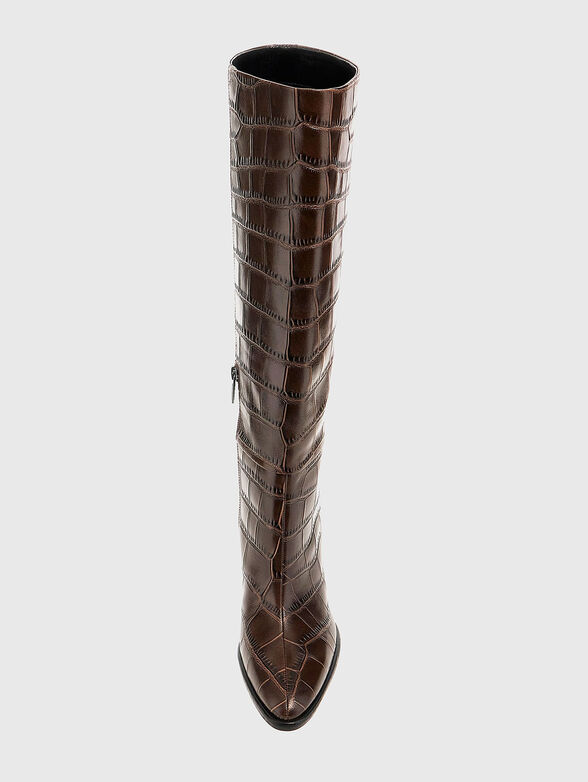 PERINNA boots with crocodile effect - 4