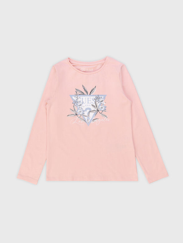 Cotton blouse with print - 1