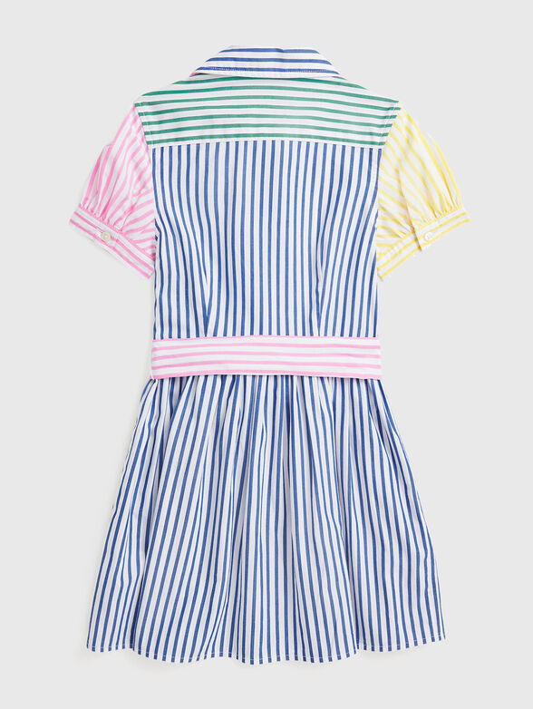 Dress with belt and coloured details - 2
