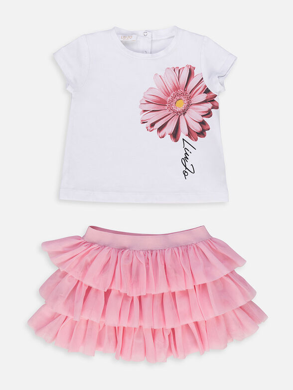 Set of two pieces in dark blue and white - 1