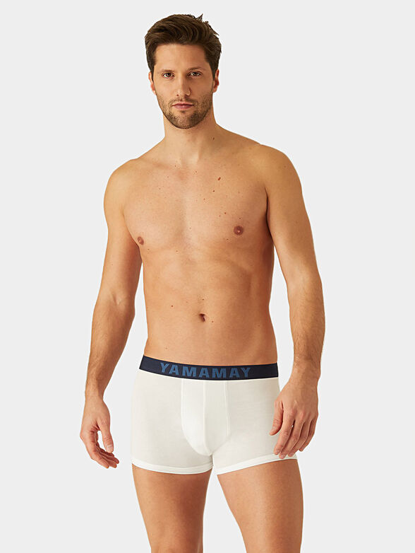 FASHION COLOR Black cotton trunks - 1