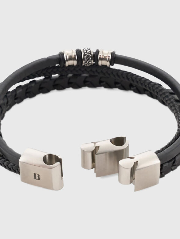 Leather bracelet with a braided design - 2