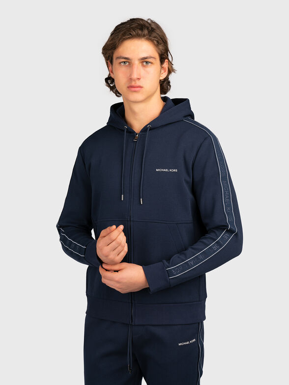 Black sweatshirt with logo details - 1