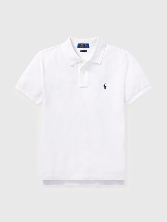 Logo detail Polo shirt in white - 1