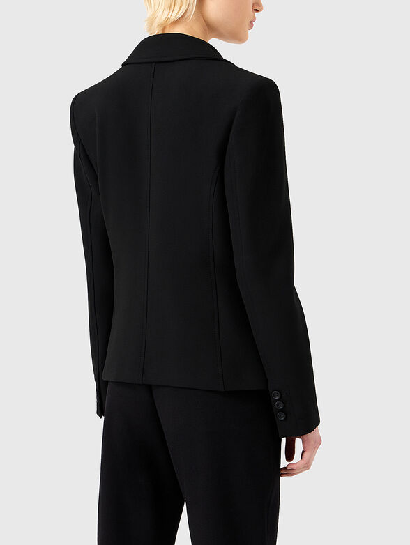 Black blazer with single-breasted fastening - 2