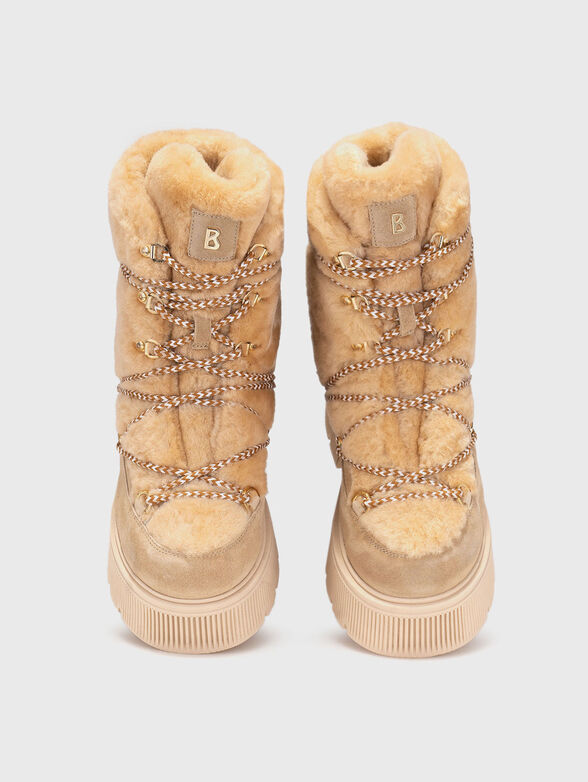 TURIN 9 suede and wool leather ankle boots - 6