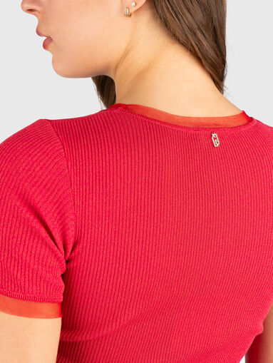 T-shirt with sheer details - 5
