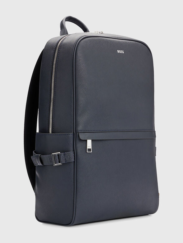 ZAIR black backpack with saffiano effect - 4