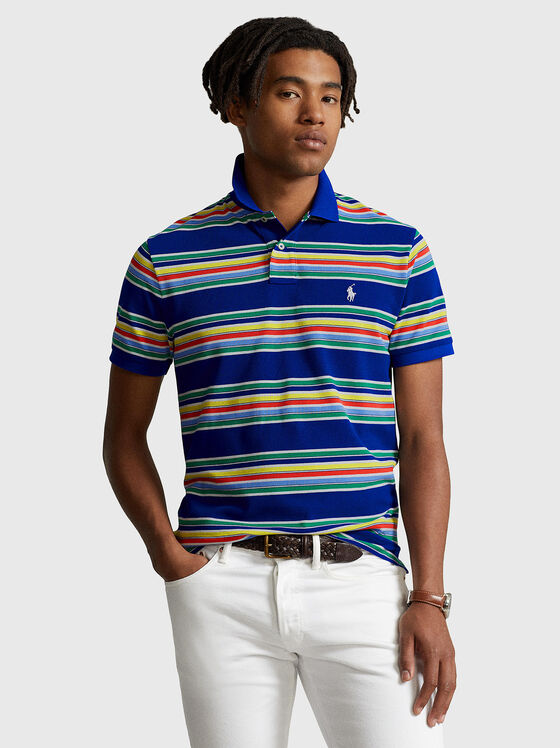 Polo-shirt with accent striped pattern - 1