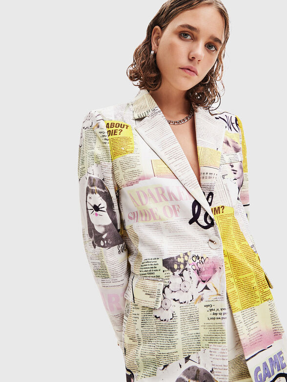 All over print blazer  - 4