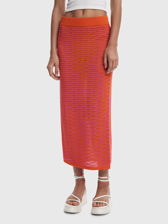 Midi skirt with high waist - 1