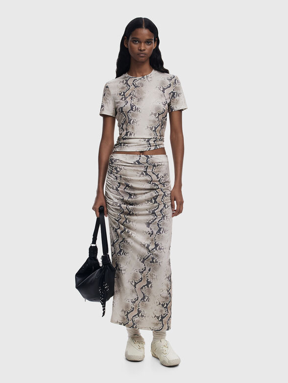 Animal print midi skirt - 4