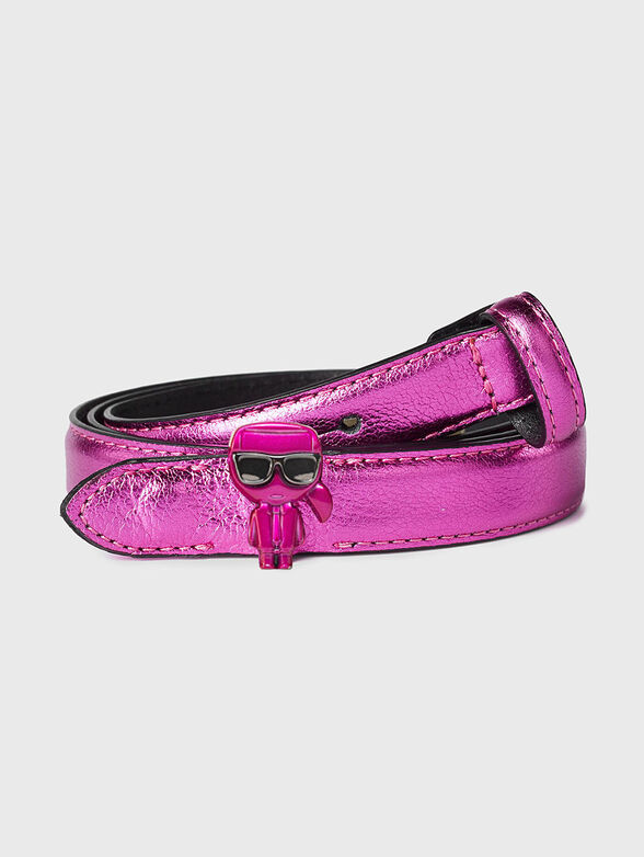 Black leather belt - 2