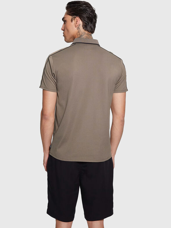 Black cotton polo shirt with details - 3