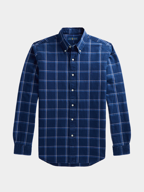 Cotton shirt with logo embroidery - 1