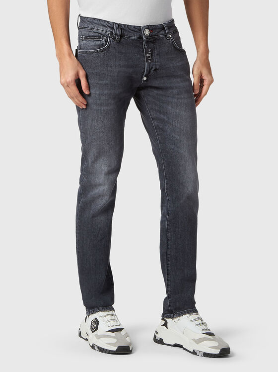 Dark grey slim jeans  - 1