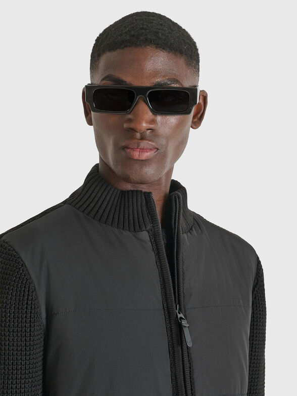 Black sweatshirt with zip - 3