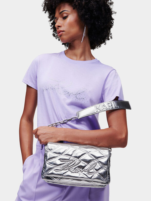 K/SIGNATURE crossbody bag in silver color - 2