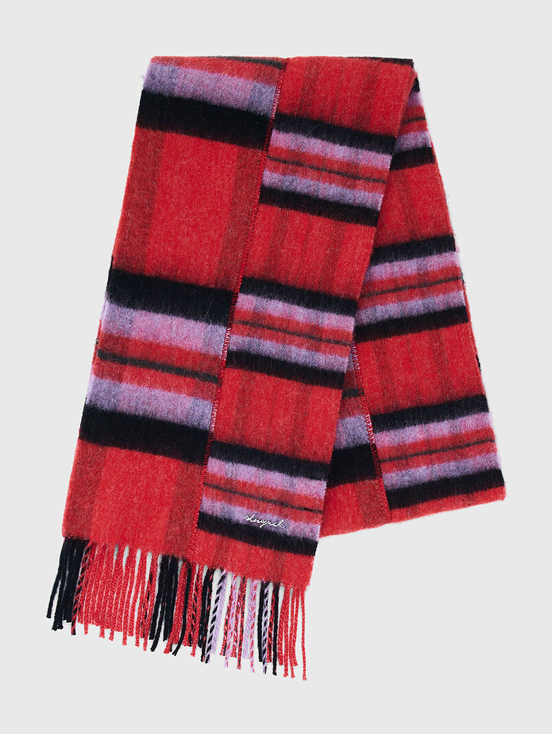 Long checked  scarf - 3