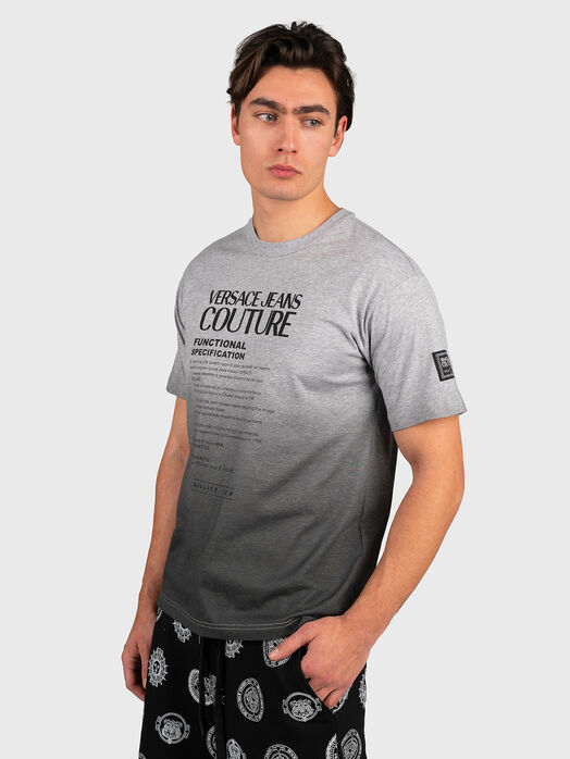 T-shirt in grey color with ombre effect