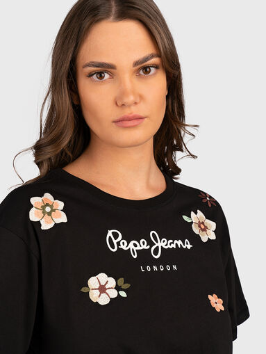 ODESSA cotton T-shirt with embroidery - 5
