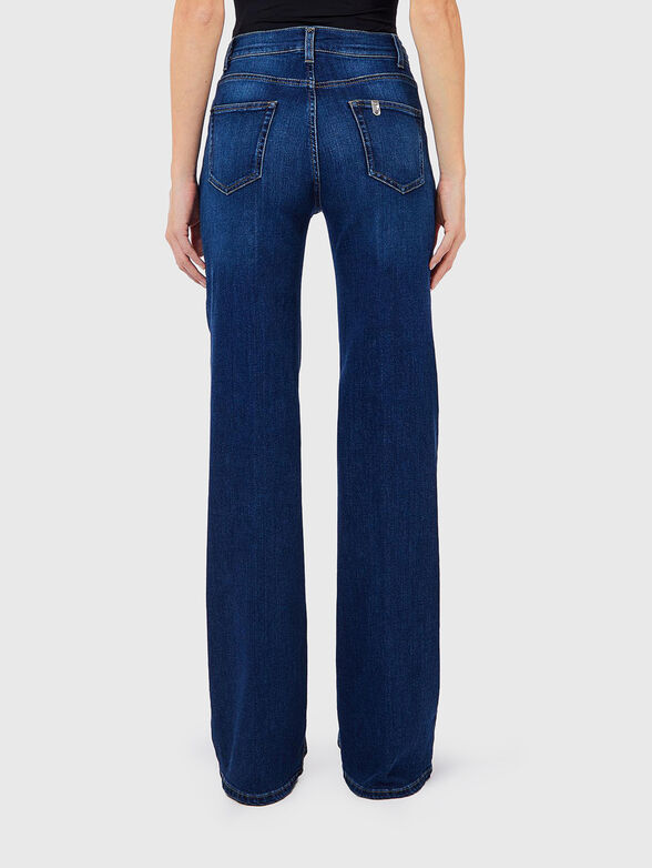 High-waisted jeans with distressed look - 2