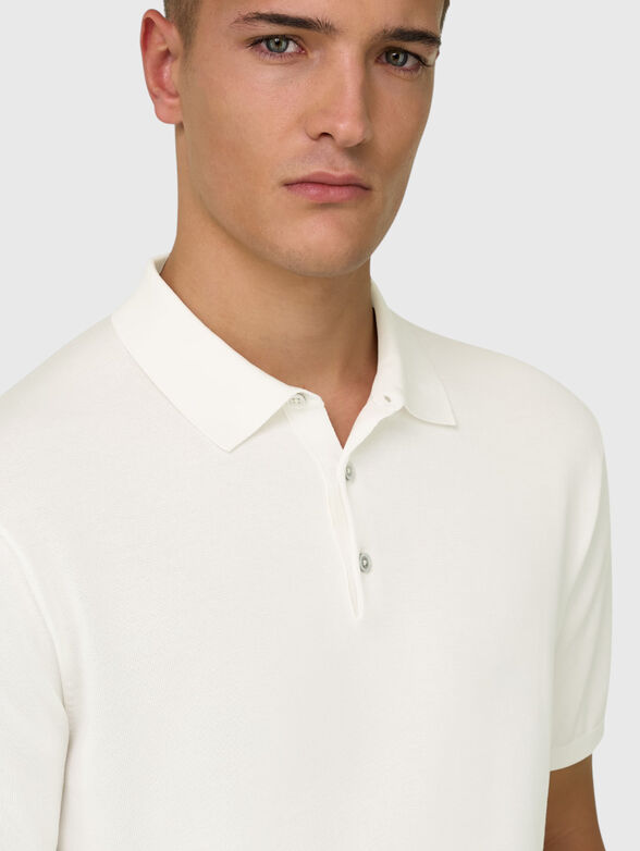 White cotton polo shirt - 4