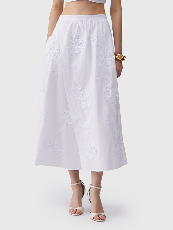 Black cotton pleated skirt - 1