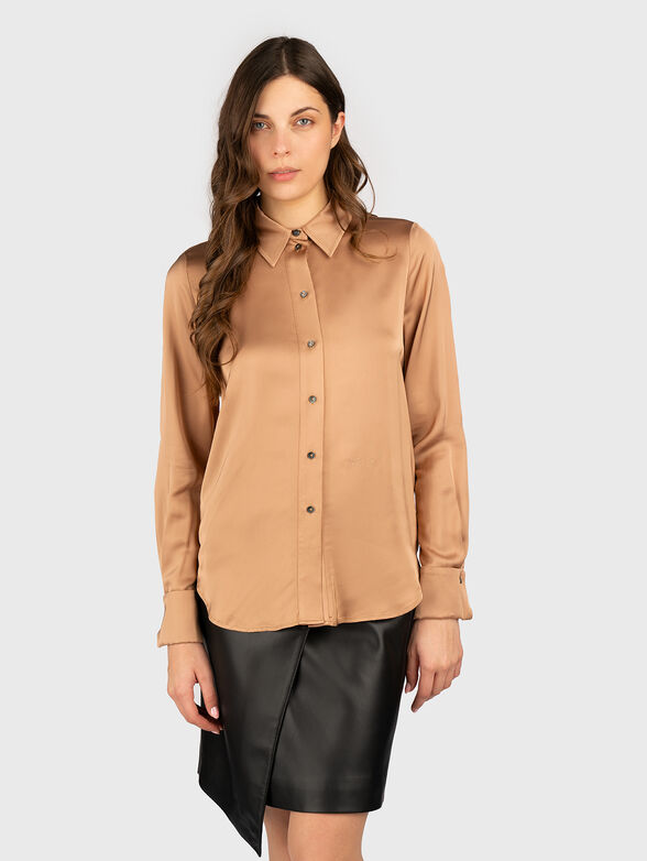 Long sleeve shirt with embroidered logo - 1