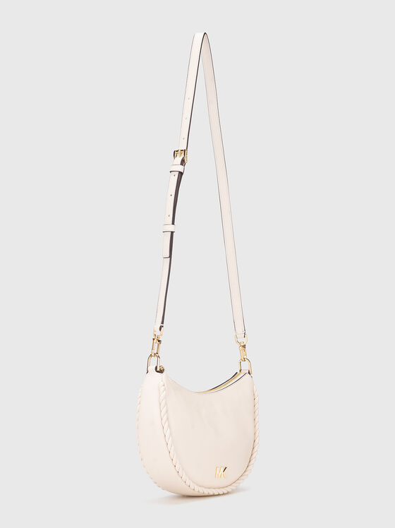 Leather bag with long strap and logo - 2