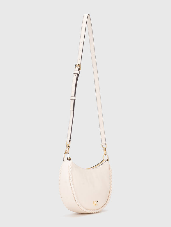 Leather bag with long strap and logo - 2