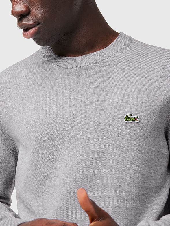 Crew neck cotton sweater - 4