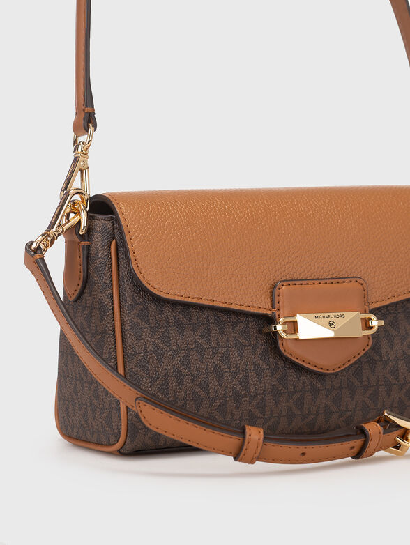 Bag with metal logo and monogram print - 5