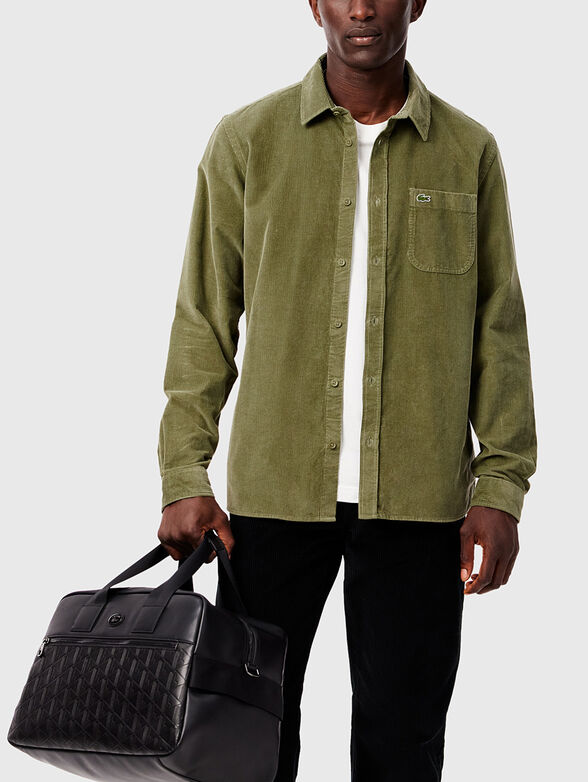Cotton shirt in green - 0