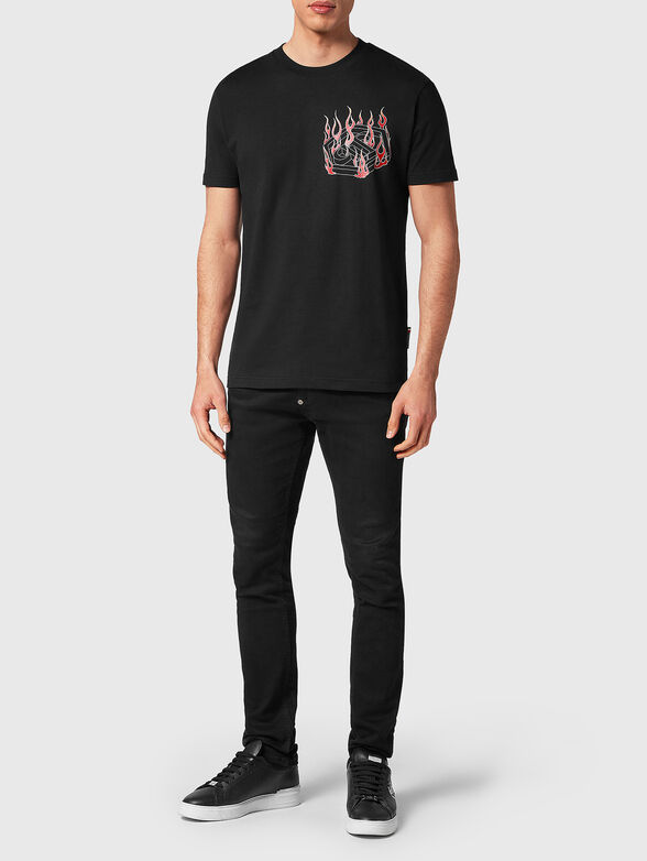 HEXAGON black T-shirt with logo print  - 2