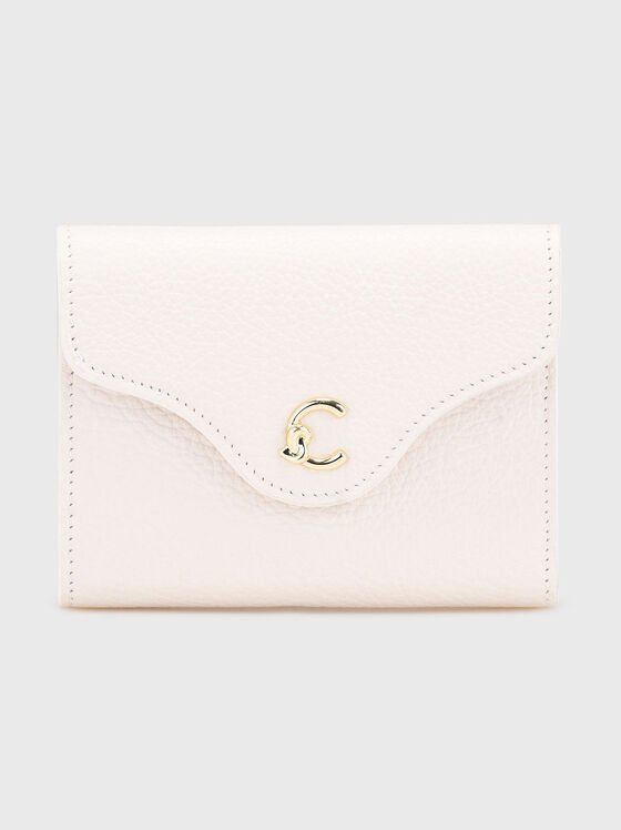 Leather wallet with logo - 1