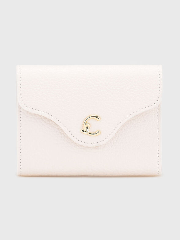 Leather wallet with logo - 1