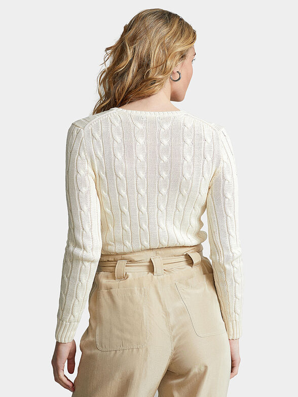 Sweater with beaded logo - 3