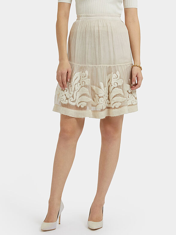 PAULETTE skirt with embroideries - 1